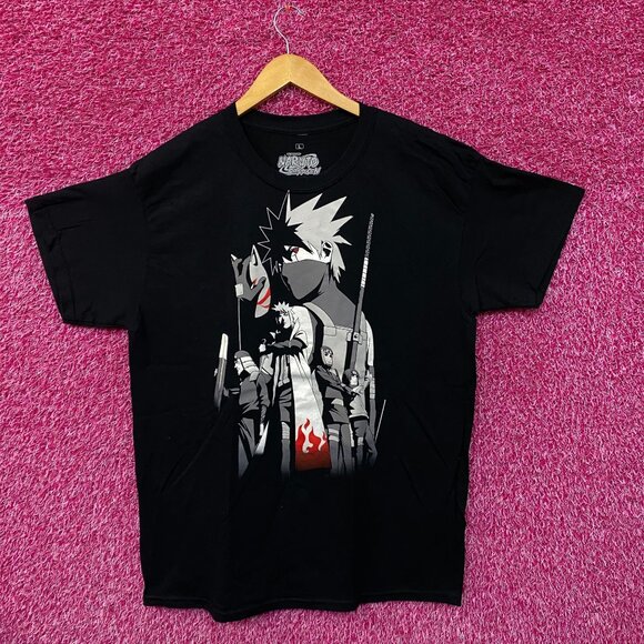 Naruto Shippuden ANBU Black Ops Kakashi Hokages Anime Tee L - Picture 1 of 4